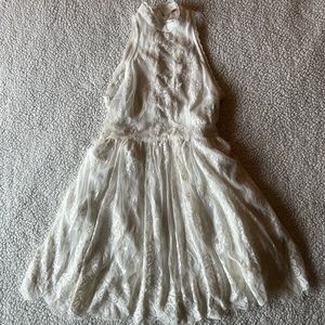 FREE PEOPLE White Lace Boho Dress Size 2